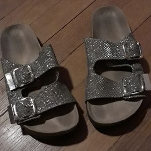 White mountain buckle sandals